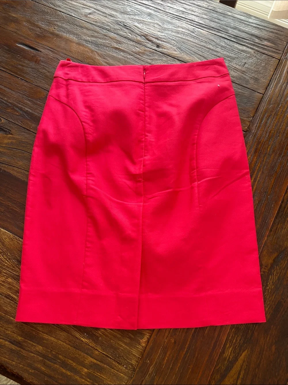 J. Crew Bright Red Tailored Pencil Skirt